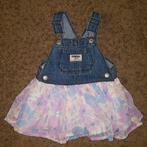 NWOT Girls Osh Kosh Overalls Dress 6-9 Months